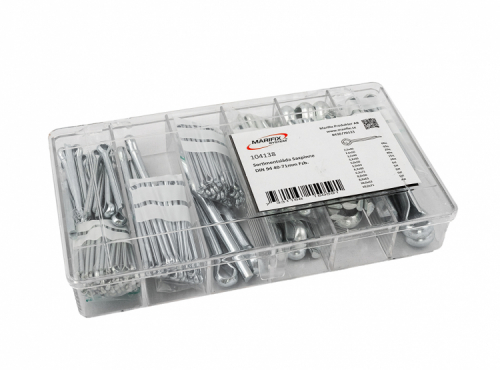 Assortment box Scissor pin DIN 94 40-71mm Fzb. 214 parts in the group Fasteners / Prepackaged / Assortment box at Marifix (104138var)