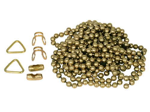 Ball chain kit, 2 m brass in the group Wire, chain, rope / Chains & ropes / Decorative chains at Marifix (1110006KK-KITv)
