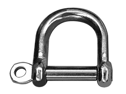 D-Shackle, wide, stainless steel (8 mm) in the group Fittings & accessories / Fittings / Shackles at Marifix (244-1018-08)
