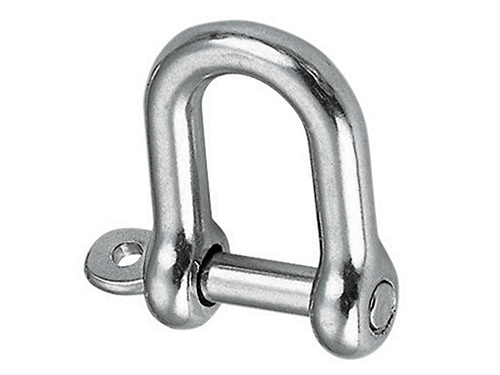 D-shackle with fixed bolt, stainless steel (5 mm) in the group Fittings & accessories / Fittings / Shackles at Marifix (M8358-4-5)