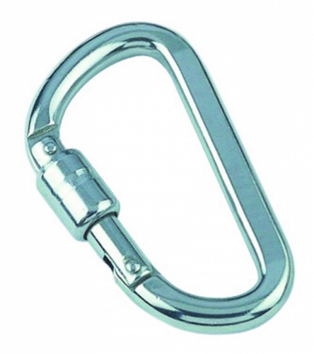 Carabiner with lock, stainless steel in the group Fittings & accessories / Fittings / Carabiners at Marifix (276-4)