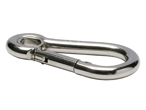 Carabiner with eyelet, stainless steel in the group Fittings & accessories / Fittings / Carabiners at Marifix (276)