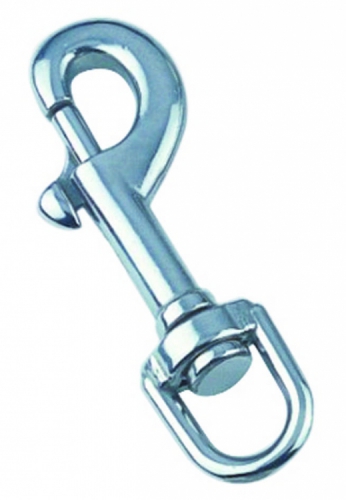 Piston hank with swivel, single, stainless steel (86 mm) in the group Fittings & accessories / Fittings / Carabiners at Marifix (164080)