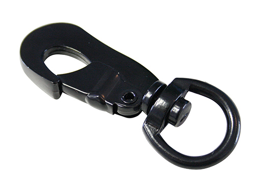 Snap hook with swivel, painted black, galv. in the group Fittings & accessories / Fittings / Carabiners at Marifix (279)