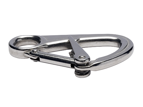 Safety hook with double locking, stainless steel in the group Fittings & accessories / Fittings / Carabiners at Marifix (106512)