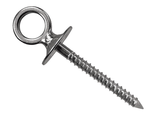 Eye bolt with wood thread, flat, stainless steel in the group Fittings & accessories / Marine / eye bolt and eye screw at Marifix (303-40)