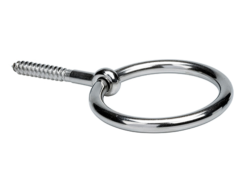 Boat ring with wood thread, stainless steel (8 x 60 mm) in the group Fittings & accessories / Marine / Ring bolts at Marifix (170301)