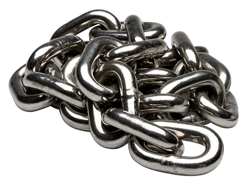 Chain, short link, DIN 766, stainless steel (8 mm) in the group Wire, chain, rope / Chains & ropes / Chains at Marifix (111408)