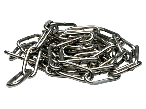 Chain, long link, DIN 763, stainless steel (5 mm) in the group Wire, chain, rope / Chains & ropes / Chains at Marifix (141505)