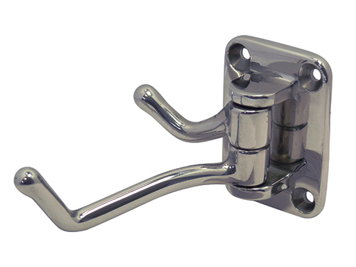 Coat hook, double, stainless steel in the group Fittings & accessories / Fittings / Hooks & wall fittings at Marifix (385-14)