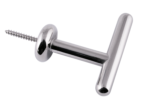 Coat hook with wood thread, stainless steel in the group Fittings & accessories / Fittings / Hooks & wall fittings at Marifix (385-15)