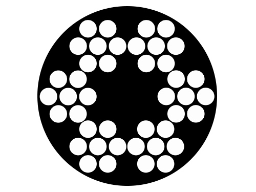 Wire (5/6 mm) with fibre core & PVC, 6 x 7 strands, galv. in the group Wire, chain, rope / Wire / wire in any length at Marifix (W171156)