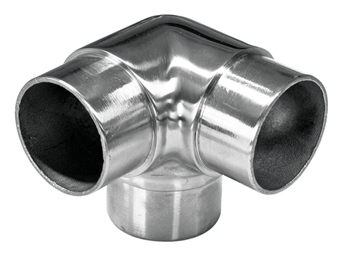 Three-way connection, corner, round tube in the group Railing parts / Hand rails / Tube fittings at Marifix (J020442)