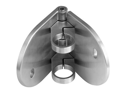 Wall bracket for round post, corner (satin) in the group Railing parts / Posts & base plates / Base plates & wall brackets at Marifix (J051042)