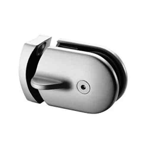 Door lock, model 28, round 42.4 (satin) in the group Railing parts / Glass / Glass clamps at Marifix (14028204212)