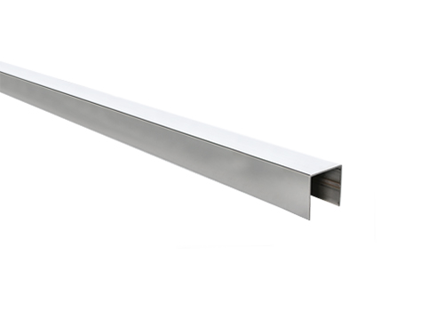 U-profile made of aluminium, 2.5 m (glas 6-8mm) in the group Railing parts / Hand rails / Pipes and U-profiles at Marifix (8435441704088)