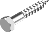 Coach screws A4, DIN 571 (6 x 130 mm) in the group Fasteners / Screws / Wood screws at Marifix (571-4-6X130)