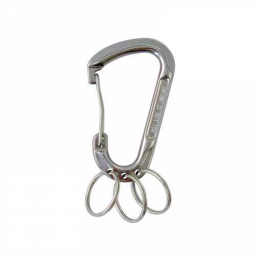 Alu spring hook with key rings orange in the group Fittings & accessories / Fittings / Carabiners at Marifix (814960076OR)