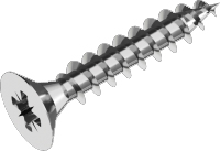 Wood screw, countersunk Pozidriv, full thread A2, 9100 in the group Fasteners / Screws / Wood screws at Marifix (9100-2)