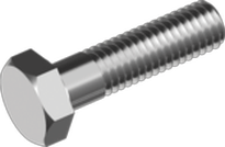 Hexagon screw A4, DIN 931 (6 x 95 mm) in the group Fasteners / Screws / Machine screws at Marifix (931-4-6X95)