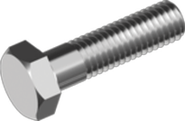 Hexagon screw A4, DIN 931 (16 x 220 mm) in the group Fasteners / Screws / Machine screws at Marifix (931-4-16X220)