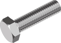 Hexagon screw A2, DIN 933 (8 x 10 mm) in the group Fasteners / Screws / Machine screws at Marifix (933-2-8X10)