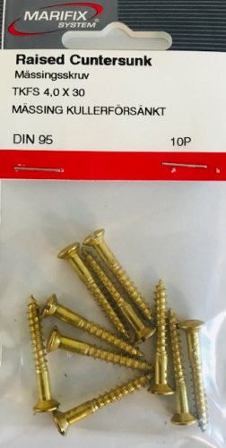 Brass screw, round head csk drive, DIN 96 Bag  in the group Fasteners / Screws / Brass screws at Marifix (96-MP)