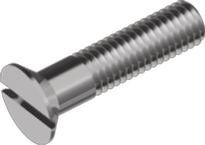 Slotted screw, csk A2, DIN 963 (2 x 6 mm) in the group Fasteners / Screws / Machine screws at Marifix (963-2-2X6)