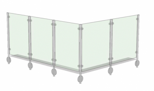 Middel post for glass rail, round vertikal (1200mm, Mirror) in the group Railing parts / Posts & base plates / Railing posts at Marifix (104-316-1200KMG2)