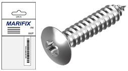 Self-tapping screw, raised csk TX A4, DIN 9479 (4.8 x 16 mm, 10-pack) in the group Fasteners / Prepackaged / Prepackaged for racks at Marifix (009479-4-4,8X16)