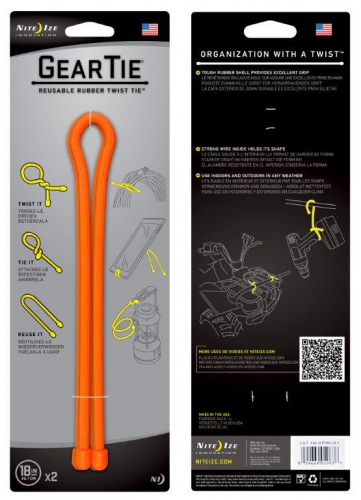 Gear Tie 18-Bright Orange 2pk in the group Fittings & accessories / Fittings / Nite IZE articles at Marifix (GT18-2PK-31)