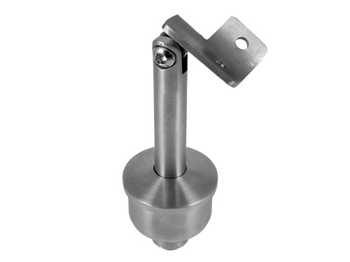 Top fitting with joint and adjustable height, for corner and staircase (satin) in the group  at  (J08942)