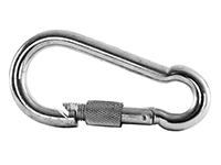 Carabiner with lock, galv.