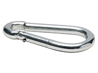 Carabiner without eyelet, galv.