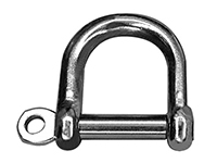 D-Shackle, wide, stainless steel