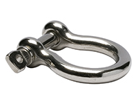 Large bow shackle, stainless steel