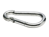 Carabiner without eyelet, stainless steel