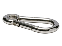 Carabiner with eyelet, stainless steel
