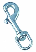 Piston hank with swivel, single, stainless steel