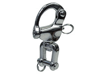 Hank with swivel and shackle, stainless steel