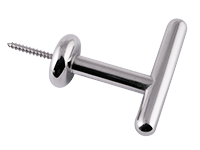 Coat hook with wood thread, stainless steel