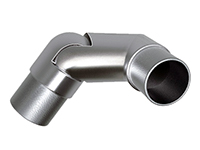 Tube bracket with joint, 90°, round tube (left/right)