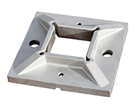 Base plate for square post, welded