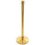 Queue pole with base plate, brass