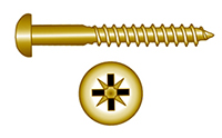 Brass screw, button Pozidriv, DIN 7996