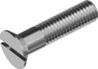 Slotted screw, countersunk A2, DIN 963