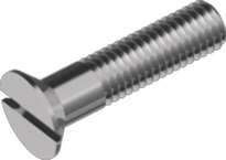 Slotted screw, countersunk A4, DIN 963