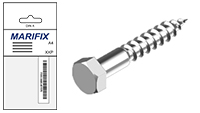 Wood screw A4, DIN 571 (bag)