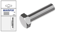 Hexagon screw A4, DIN 933 (bag)