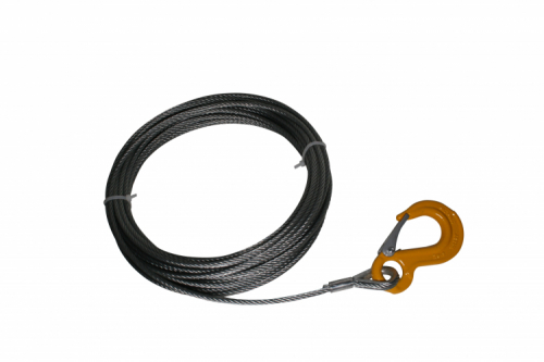 Winch wire with hook 8mm in the group Wire, chain, rope / Wire / winch cable at Marifix (WRK181008)